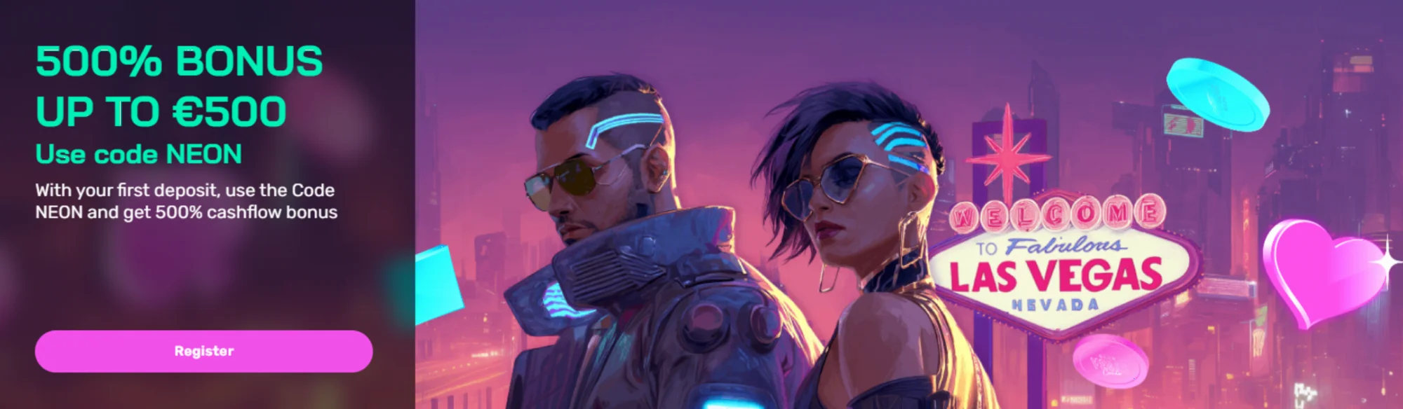 Neon Vegas Casino welcome bonuses and promotions